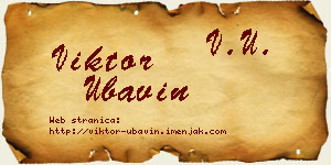 Viktor Ubavin vizit kartica
